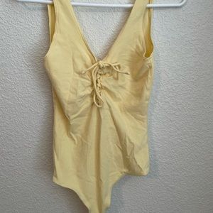 tie front snap closure bodysuit